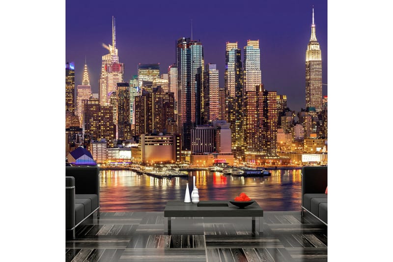 Valokuvatapetti NYC Night City 150x105 - Artgeist sp. z o. o. - Sisustustuotteet - Seinäkoristeet - Tapetit - Valokuvatapetit