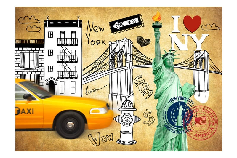 Valokuvatapetti One Way New York 300x210 - Artgeist sp. z o. o. - Sisustustuotteet - Seinäkoristeet - Tapetit - Valokuvatapetit