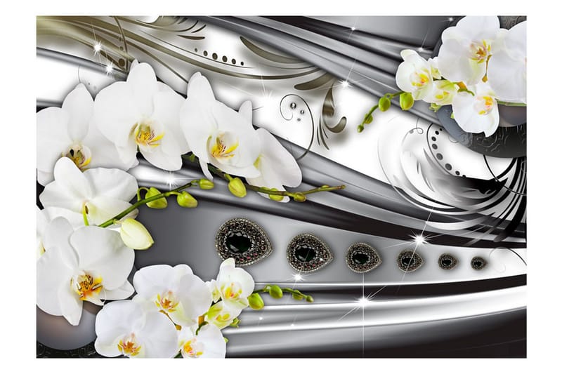 Valokuvatapetti Orchids & Jewelry 350x245 - Artgeist sp. z o. o. - Sisustustuotteet - Seinäkoristeet - Tapetit - Valokuvatapetit