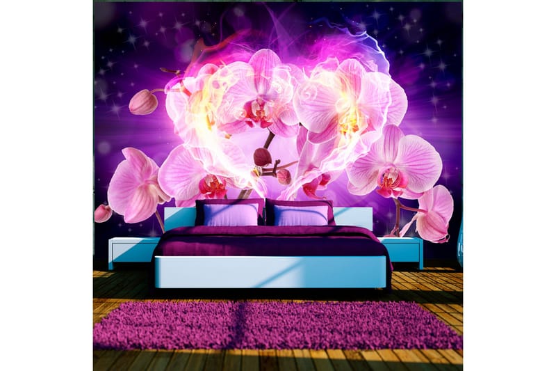 Valokuvatapetti Orchids In Flames 200x140, Artgeist sp. z o. o.
