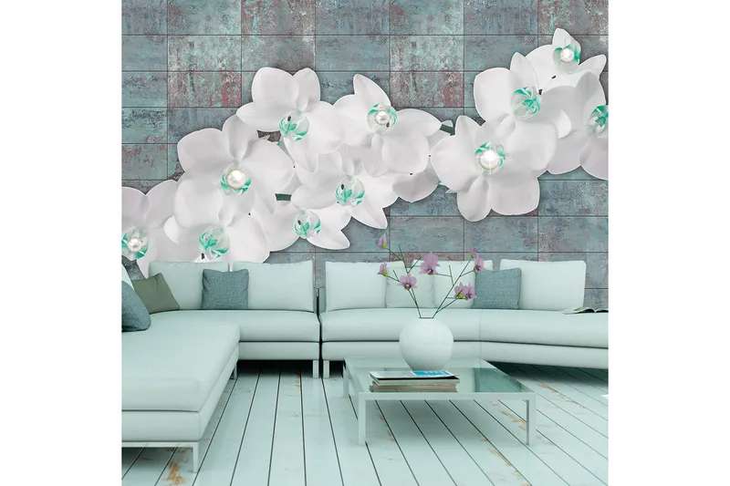Valokuvatapetti Orchids With Pearls 400x280, Artgeist sp. z o. o.