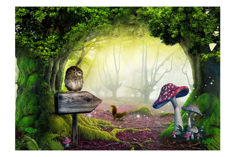 Valokuvatapetti Owlish Corner 300x210 - Artgeist sp. z o. o. - Sisustustuotteet - Seinäkoristeet - Tapetit - Valokuvatapetit
