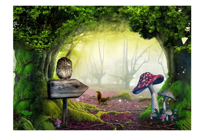 Valokuvatapetti Owlish Corner 300x210 - Artgeist sp. z o. o. - Sisustustuotteet - Seinäkoristeet - Tapetit - Valokuvatapetit