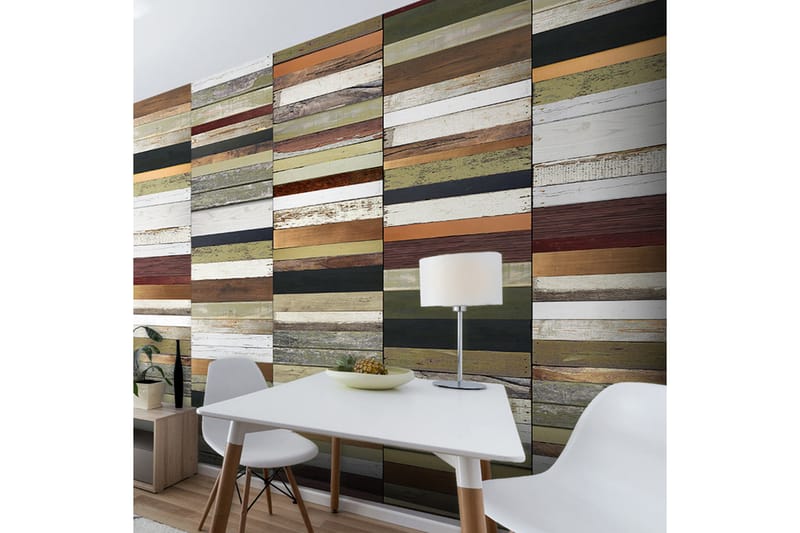 Valokuvatapetti Rainbow-Colored Wood Tones 50x1000 - Artgeist sp. z o. o. - Sisustustuotteet - Seinäkoristeet - Tapetit - Valokuvatapetit
