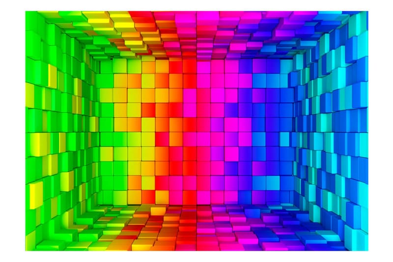 Valokuvatapetti Rainbow Cube 150x105 - Artgeist sp. z o. o. - Sisustustuotteet - Seinäkoristeet - Tapetit - Valokuvatapetit