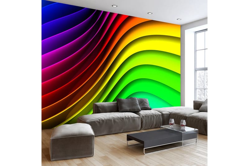 Valokuvatapetti Rainbow Waves 200x140, Artgeist sp. z o. o.