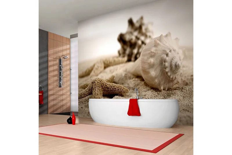 Valokuvatapetti Ranta ja simpukka 250x193, Artgeist sp. z o. o.