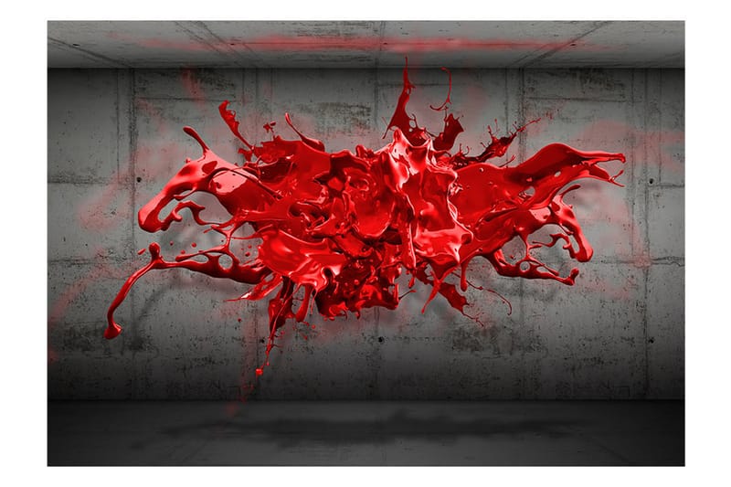 Valokuvatapetti Red Ink Blot 300x210 - Artgeist sp. z o. o. - Sisustustuotteet - Seinäkoristeet - Tapetit - Valokuvatapetit