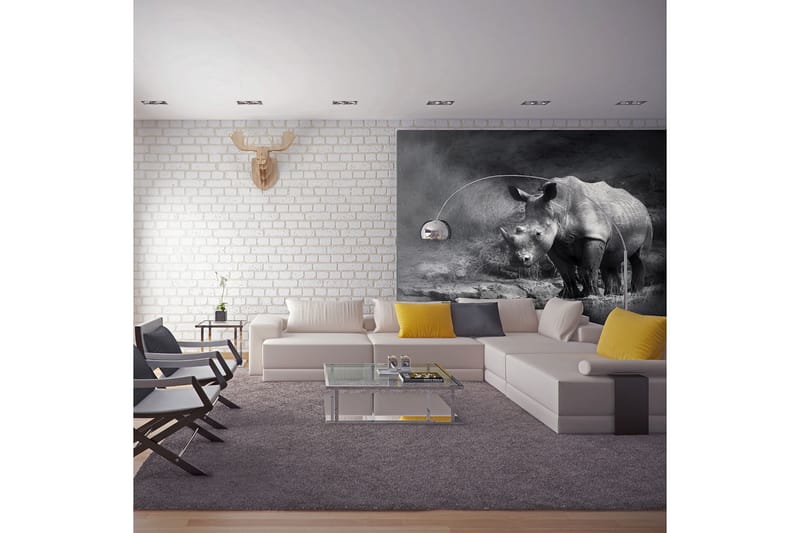 Valokuvatapetti Rhino Lost in Deams 400x309 - Artgeist sp. z o. o. - Sisustustuotteet - Seinäkoristeet - Tapetit - Valokuvatapetit