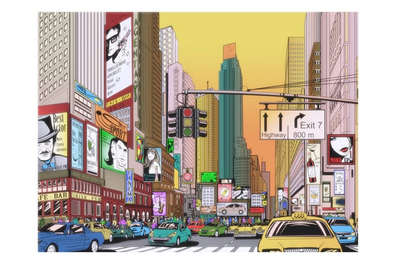 Valokuvatapetti Rush Hour NY 200x154, Artgeist sp. z o. o.