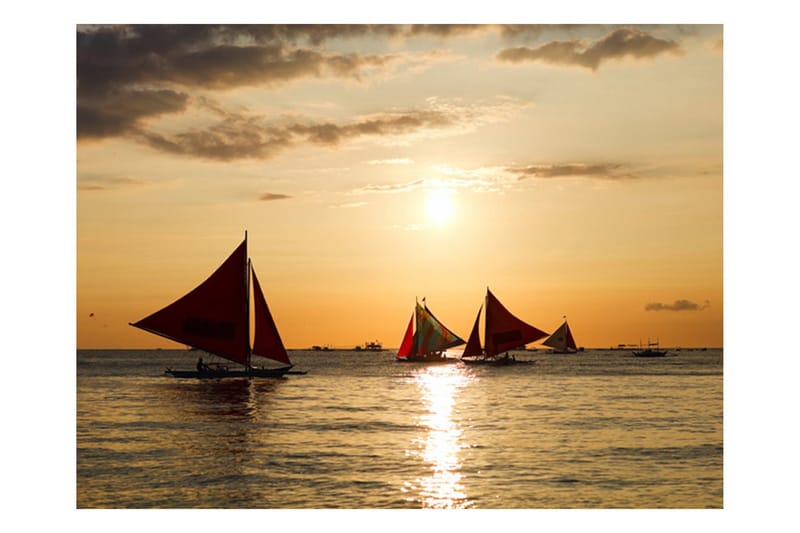 Valokuvatapetti Sailing Boats Sunset 400x309 - Artgeist sp. z o. o. - Sisustustuotteet - Seinäkoristeet - Tapetit - Valokuvatapetit
