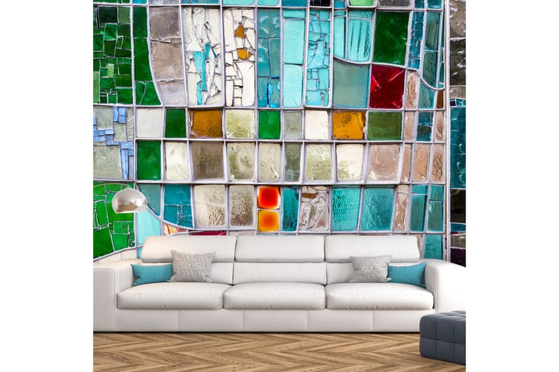 Valokuvatapetti Sapphire Stained Glass 100x70 - Artgeist sp. z o. o. - Sisustustuotteet - Seinäkoristeet - Tapetit - Valokuvatapetit