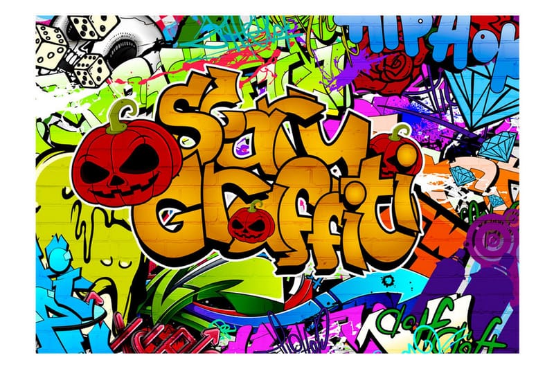 Valokuvatapetti Scary Graffiti 100x70 - Artgeist sp. z o. o. - Sisustustuotteet - Seinäkoristeet - Tapetit - Valokuvatapetit