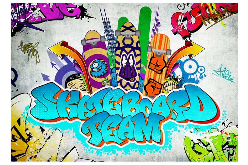 Valokuvatapetti Skateboard Team 250x175, Artgeist sp. z o. o.