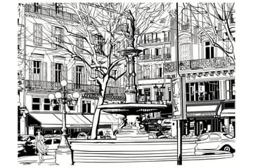 Valokuvatapetti Sketch Of Parisian Fountain 250x193 - Artgeist sp. z o. o. - Sisustustuotteet - Seinäkoristeet - Tapetit - Valokuvatapetit