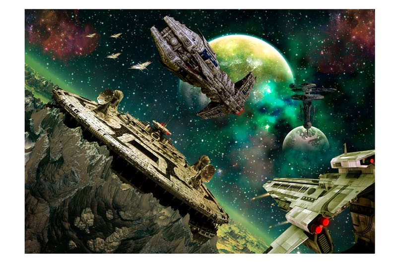 Valokuvatapetti Space Fleet 100x70 - Artgeist sp. z o. o. - Sisustustuotteet - Seinäkoristeet - Tapetit - Valokuvatapetit