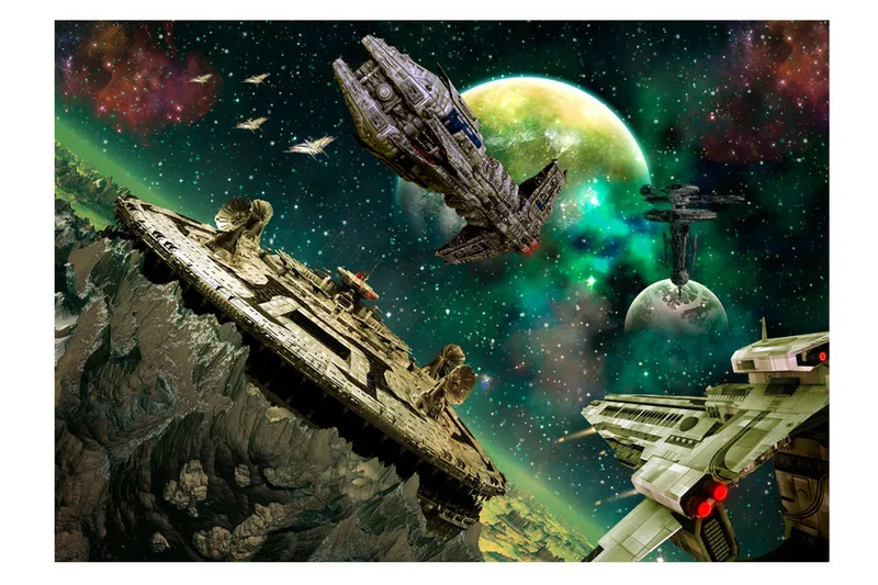 Valokuvatapetti Space Fleet 150x105 - Artgeist sp. z o. o. - Sisustustuotteet - Seinäkoristeet - Tapetit - Valokuvatapetit