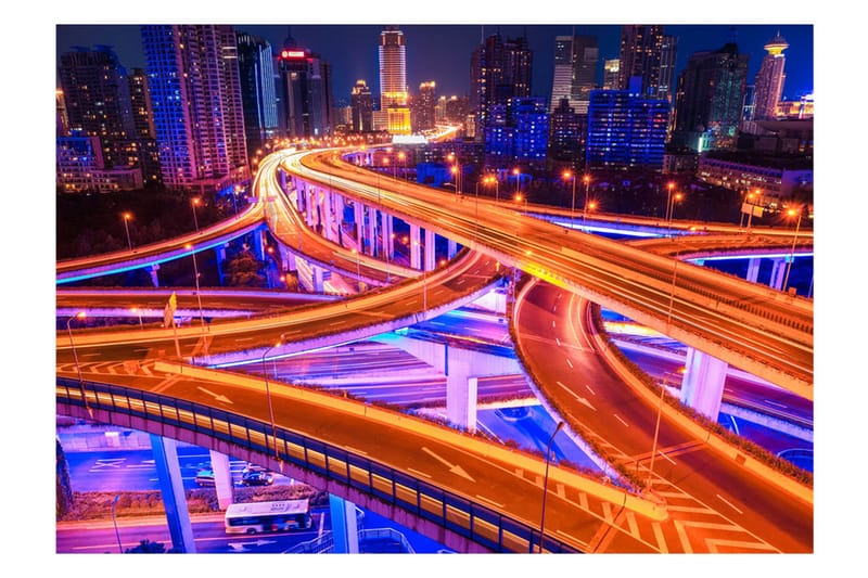 Valokuvatapetti Spiderweb Of Roads 400x280 - Artgeist sp. z o. o. - Sisustustuotteet - Seinäkoristeet - Tapetit - Valokuvatapetit