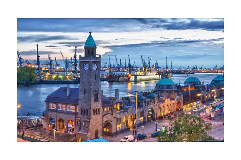 Valokuvatapetti St Pauli Landing Stages 450x270, Artgeist sp. z o. o.