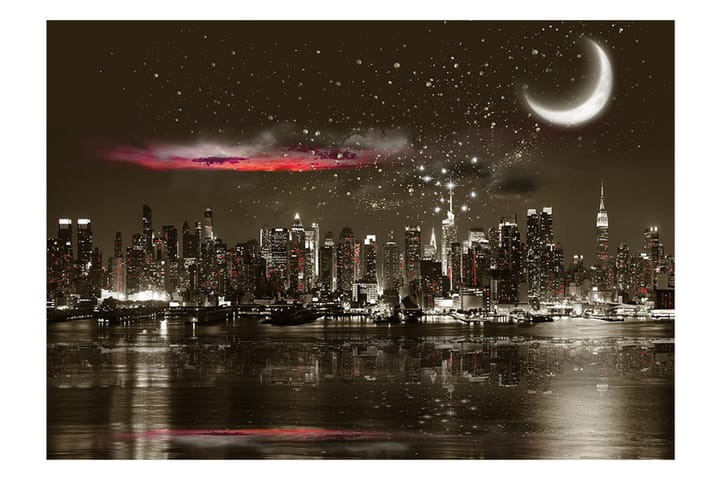 Valokuvatapetti Starry Night Over NY 100x70 - Artgeist sp. z o. o. - Valokuvatapetit