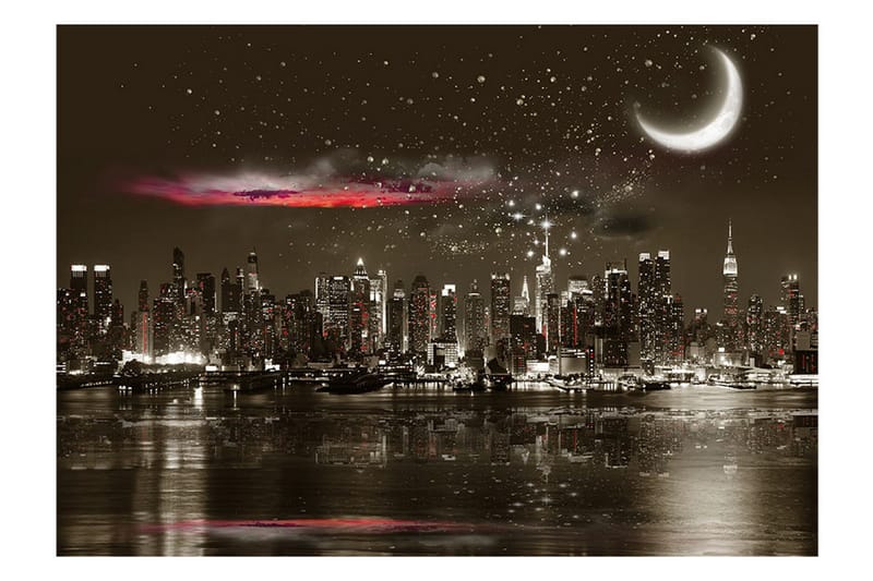 Valokuvatapetti Starry Night Over NY 300x210 - Artgeist sp. z o. o. - Sisustustuotteet - Seinäkoristeet - Tapetit - Valokuvatapetit