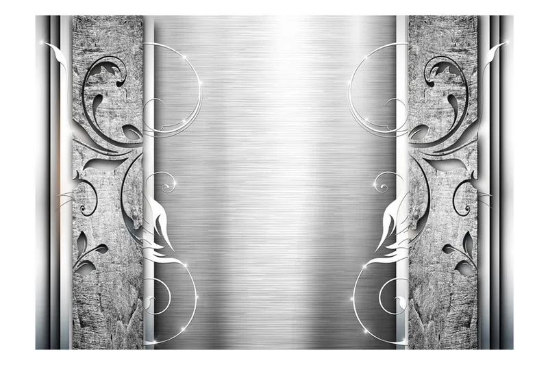 Valokuvatapetti Steel Leaves 300x210 - Artgeist sp. z o. o. - Sisustustuotteet - Seinäkoristeet - Tapetit - Valokuvatapetit