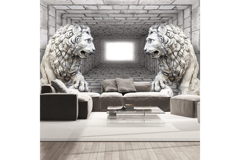 Valokuvatapetti Stone Lions 100x70, Artgeist sp. z o. o.