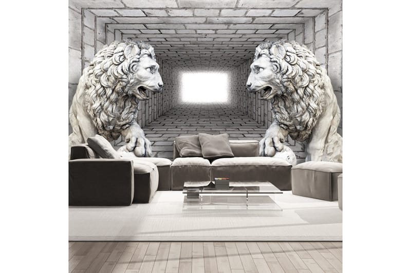 Valokuvatapetti Stone Lions 150x105, Artgeist sp. z o. o.
