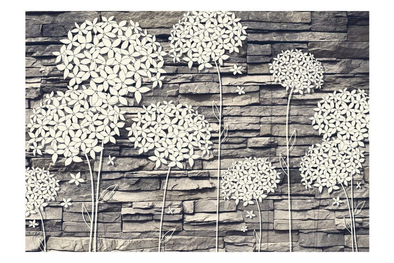 Valokuvatapetti Stones Flowers 100x70 - Artgeist sp. z o. o. - Sisustustuotteet - Seinäkoristeet - Tapetit - Valokuvatapetit