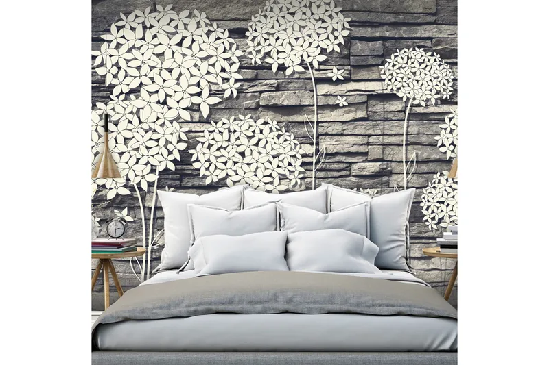 Valokuvatapetti Stones Flowers 150x105, Artgeist sp. z o. o.