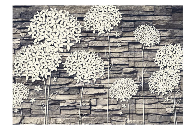 Valokuvatapetti Stones Flowers 150x105 - Artgeist sp. z o. o. - Sisustustuotteet - Seinäkoristeet - Tapetit - Valokuvatapetit