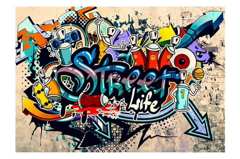 Valokuvatapetti Street Life 150x105 - Artgeist sp. z o. o. - Sisustustuotteet - Seinäkoristeet - Tapetit - Valokuvatapetit