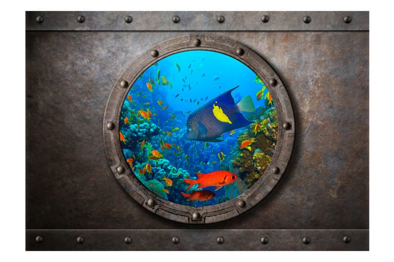 Valokuvatapetti Submarine Window 250x175 - Artgeist sp. z o. o. - Sisustustuotteet - Seinäkoristeet - Tapetit - Valokuvatapetit