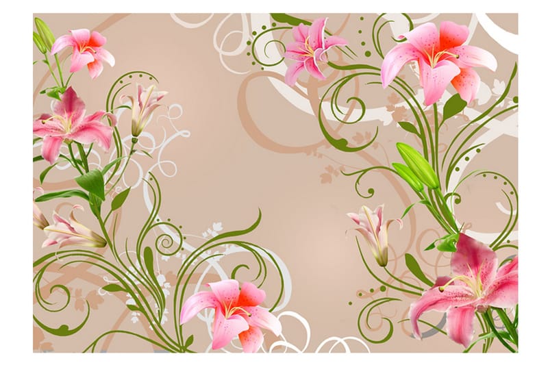 Valokuvatapetti Subtle Beauty Of The Lilies 200x140 - Artgeist sp. z o. o. - Sisustustuotteet - Seinäkoristeet - Tapetit - Valokuvatapetit
