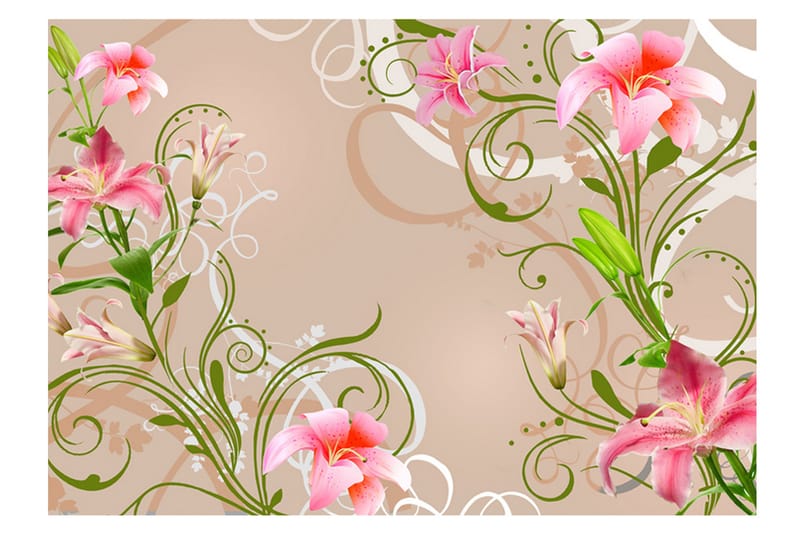 Valokuvatapetti Subtle Beauty Of The Lilies 200x140 - Artgeist sp. z o. o. - Sisustustuotteet - Seinäkoristeet - Tapetit - Valokuvatapetit