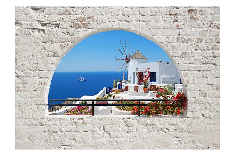 Valokuvatapetti Summer In Santorini 250x175 - Artgeist sp. z o. o. - Sisustustuotteet - Seinäkoristeet - Tapetit - Valokuvatapetit