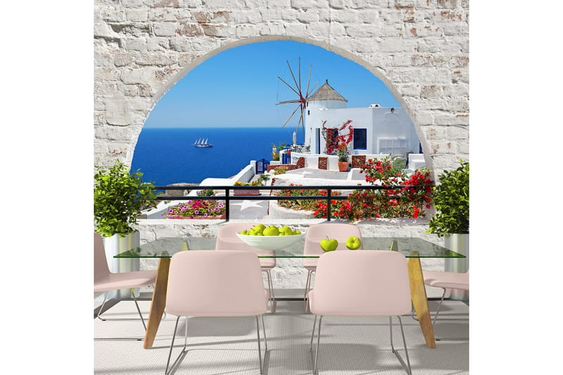 Valokuvatapetti Summer In Santorini 250x175 - Artgeist sp. z o. o. - Sisustustuotteet - Seinäkoristeet - Tapetit - Valokuvatapetit