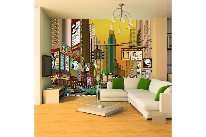 Valokuvatapetti Sykkivä kaupunki NY 300x231 - Artgeist sp. z o. o. - Sisustustuotteet - Seinäkoristeet - Tapetit - Valokuvatapetit