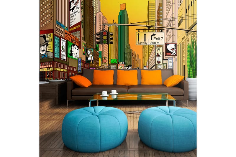 Valokuvatapetti Sykkivä kaupunki NY 450x270 - Artgeist sp. z o. o. - Sisustustuotteet - Seinäkoristeet - Tapetit - Valokuvatapetit