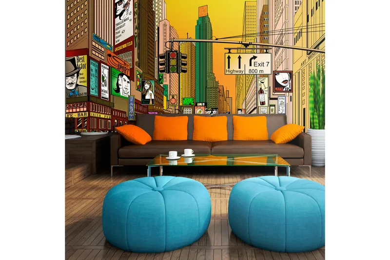 Valokuvatapetti Sykkivä kaupunki NY 450x270 - Artgeist sp. z o. o. - Sisustustuotteet - Seinäkoristeet - Tapetit - Valokuvatapetit