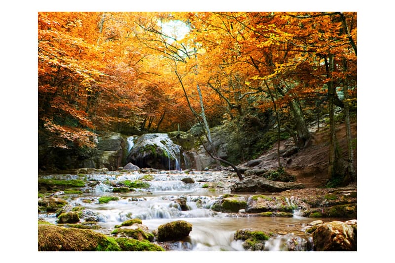 Valokuvatapetti Syksy vesiputous 350x270, Artgeist sp. z o. o.