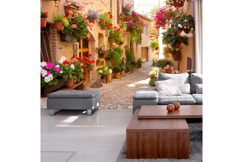 Valokuvatapetti The Alley In Spello Italy 200x140, Artgeist sp. z o. o.