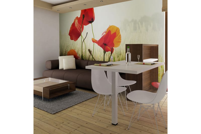 Valokuvatapetti The Fine With Wild Poppies 250x193 - Artgeist sp. z o. o. - Sisustustuotteet - Seinäkoristeet - Tapetit - Valokuvatapetit