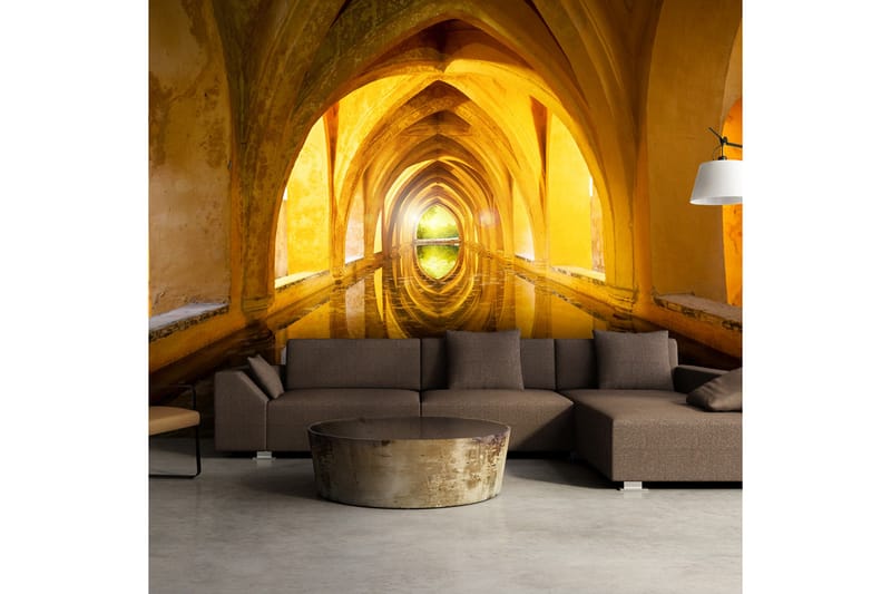 Valokuvatapetti The Golden Corridor 150x105 - Artgeist sp. z o. o. - Sisustustuotteet - Seinäkoristeet - Tapetit - Valokuvatapetit
