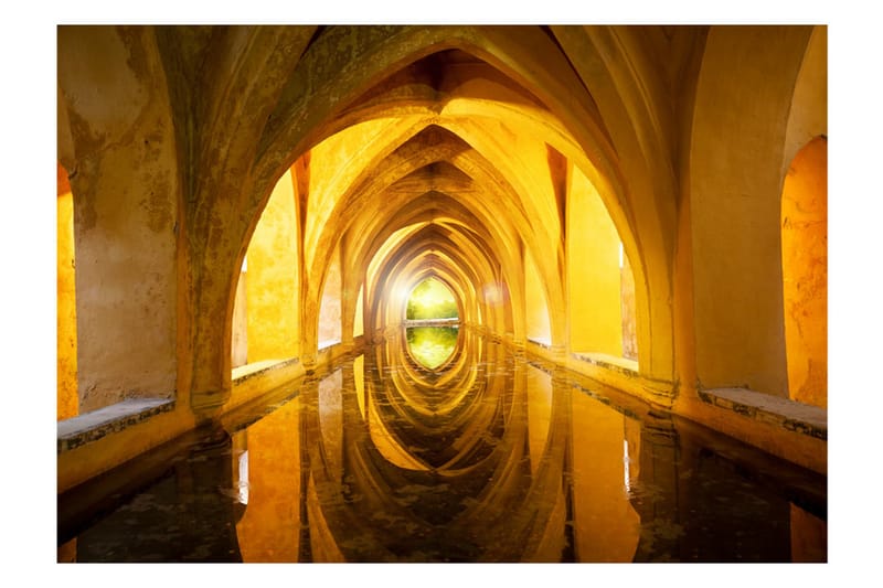 Valokuvatapetti The Golden Corridor 150x105 - Artgeist sp. z o. o. - Sisustustuotteet - Seinäkoristeet - Tapetit - Valokuvatapetit