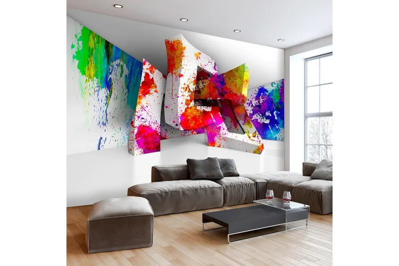 Valokuvatapetti Three-Dimensional Shapes 150x105 - Artgeist sp. z o. o. - Sisustustuotteet - Seinäkoristeet - Tapetit - Valokuvatapetit