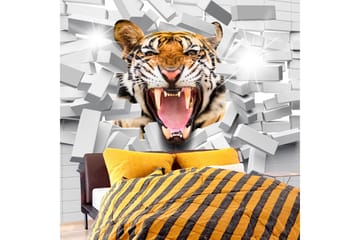Valokuvatapetti Tiger Jump 100x70 - Artgeist sp. z o. o. - Sisustustuotteet - Seinäkoristeet - Tapetit - Valokuvatapetit