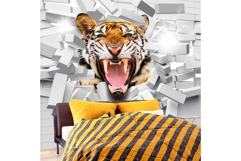 Valokuvatapetti Tiger Jump 200x140, Artgeist sp. z o. o.