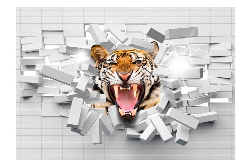 Valokuvatapetti Tiger Jump 400x280 - Artgeist sp. z o. o. - Sisustustuotteet - Seinäkoristeet - Tapetit - Valokuvatapetit