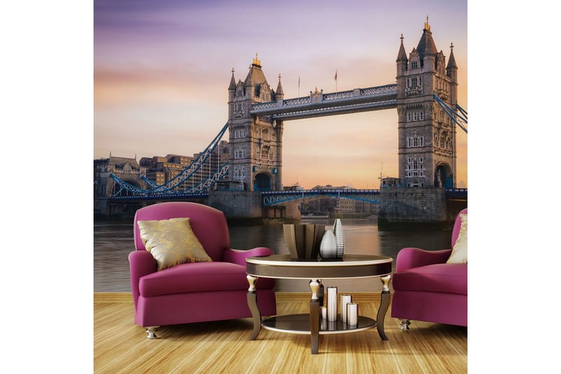 Valokuvatapetti Tower Bridge sarastaa 300x231, Artgeist sp. z o. o.